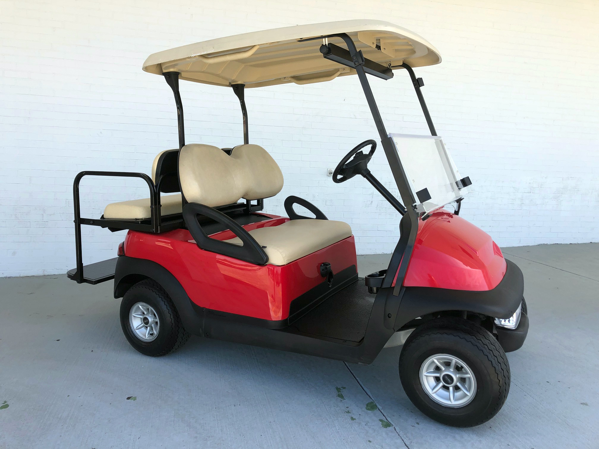 Classic Red Club Car Precedent Golf Cart